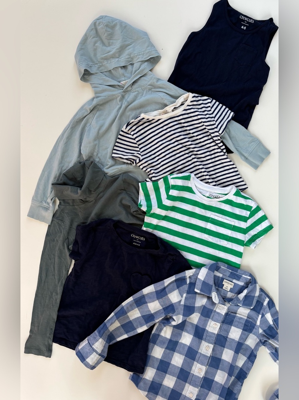 J.Crew Crewcuts Little Girls Shirts LOT of 7 Coastal Back to School Size 4/5